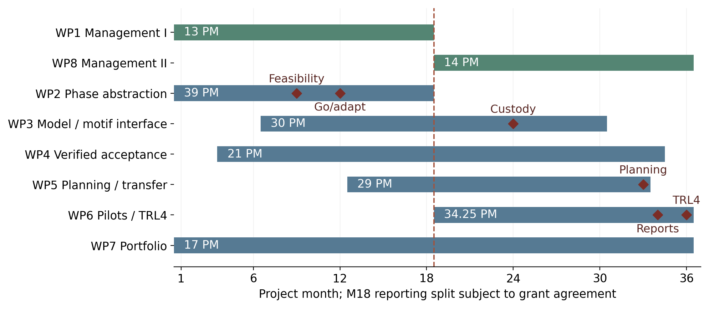 Figure 2 — revised work plan and decision gates.